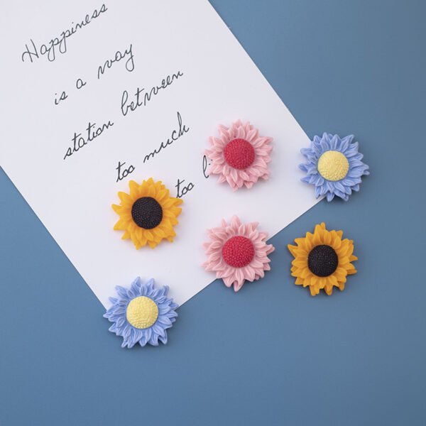 wholesale 3d sunflower magnetic fridge magnets, creative cute photo wall decorations, pvc 3d message stickers, ironstone factory direct