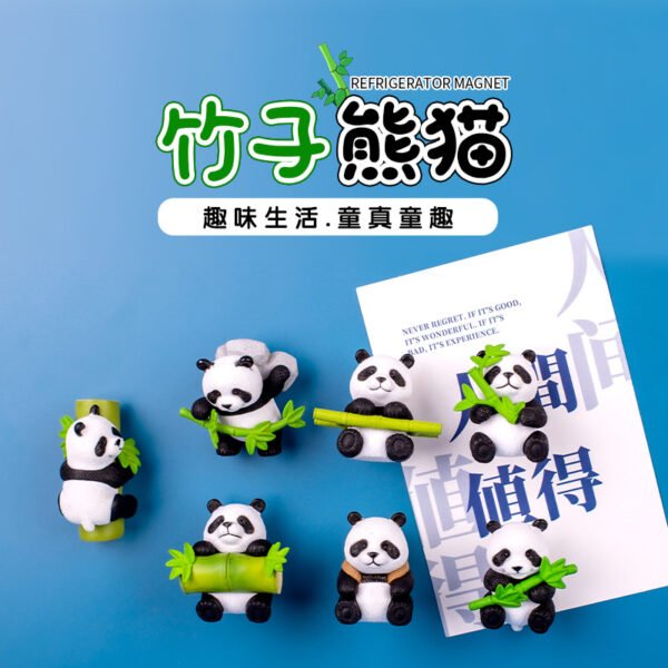wholesale adorable panda fridge magnets, magnetic attraction, 3d creative travel cultural souvenirs, gifts, magnetic home decorations factory direct