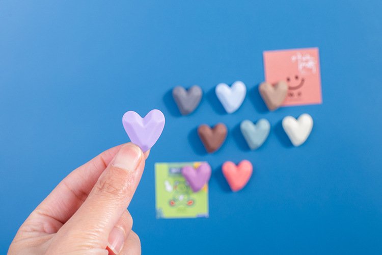 wholesale morandi retro sandblasted heart fridge magnets, magnetic stickers, nordic ins style magnetic stickers, photo and note paper magnets factory direct
