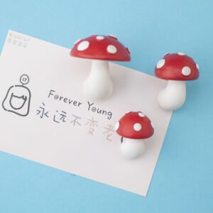 wholesale red mushroom fridge magnets, magnetic iron magnets, creative and personalized ironstone message stickers factory direct