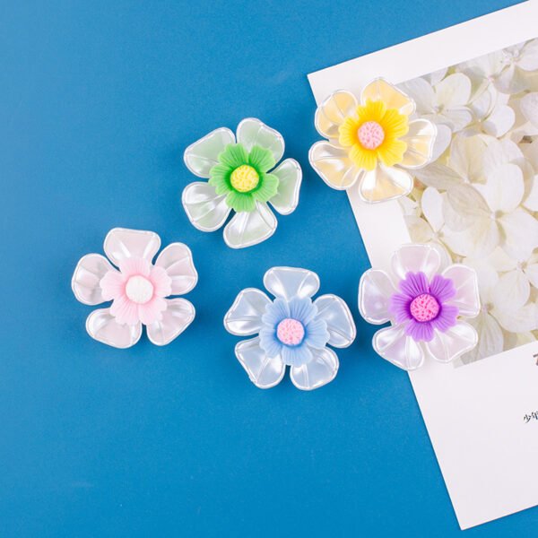 wholesale flower fridge magnets in blue, pink, purple, yellow, green, 3d decorative stickers factory direct