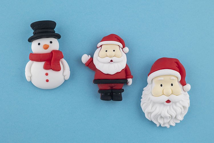 wholesale christmas themed fridge magnets: santa claus, santa's head, reindeer, snowman, christmas tree factory direct