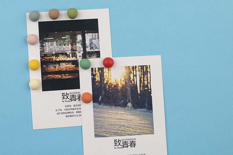wholesale sandblasted magnetic morandi round stickers, whiteboard and slotted board photo stickers, minimalist fridge magnets, magnetic stickers factory direct