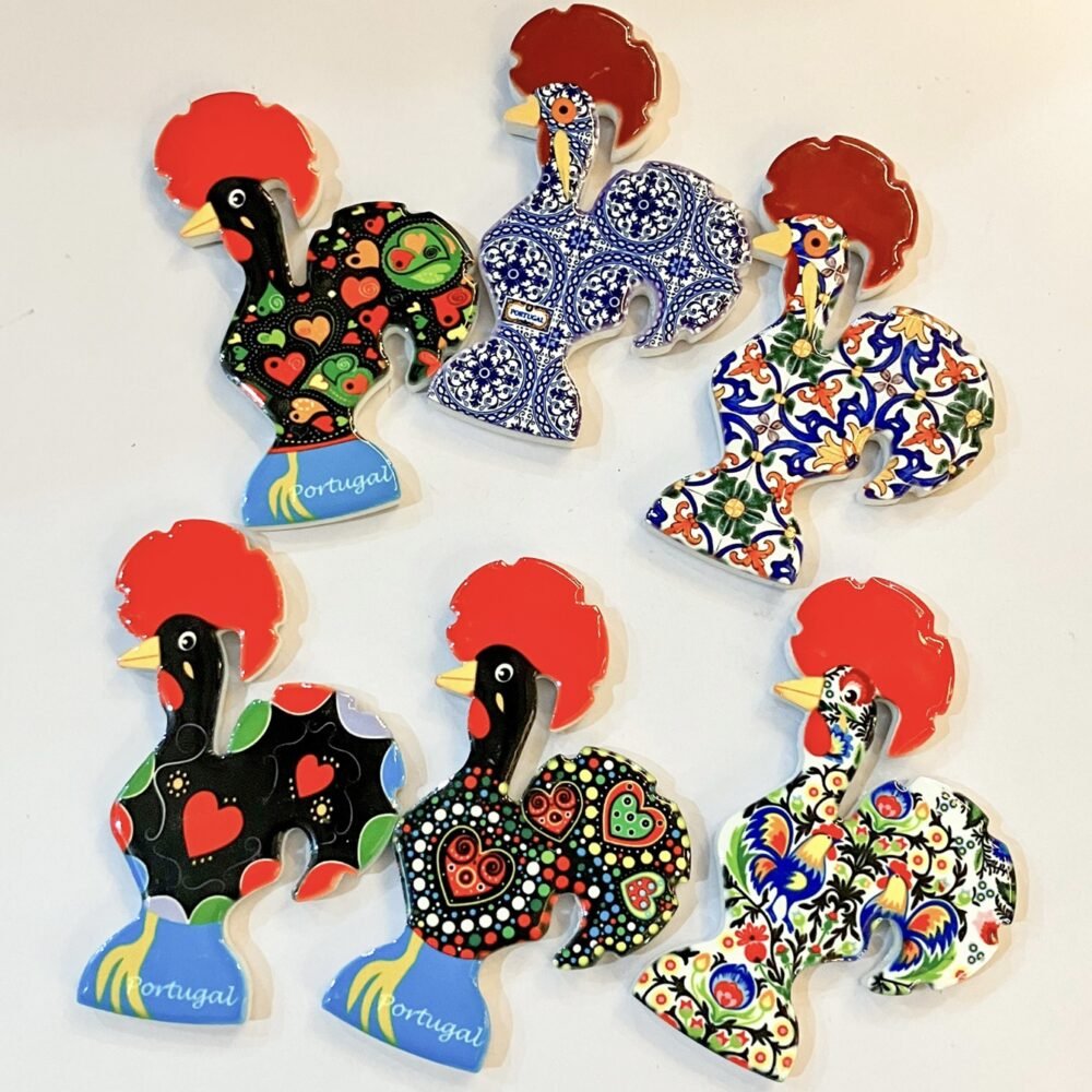 wholesale rooster-shaped fridge magnets, travel souvenirs, home decorative crafts, creative ceramic factory direct