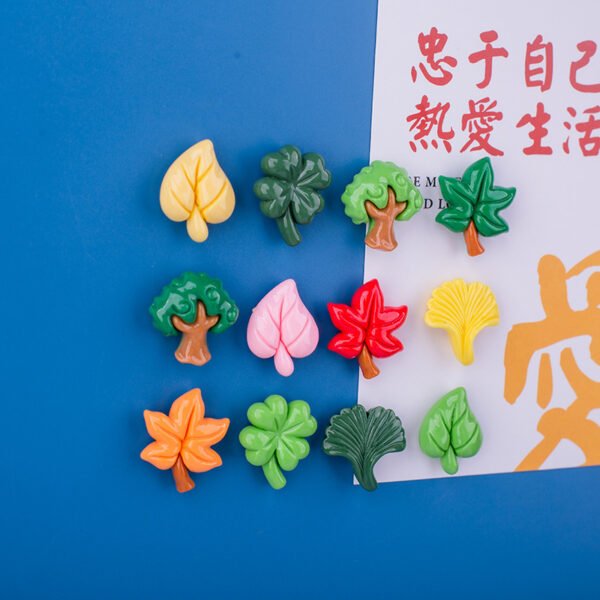 wholesale leaves, ginkgo, maple leaves, sandblasted resin fridge magnets, creative magnets, korean 3d magnets, cartoon magnets, ins style factory direct