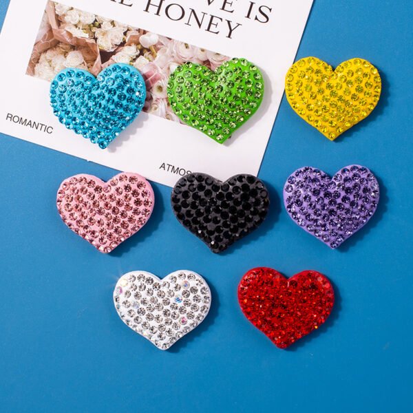 wholesale fully beaded red heart fridge magnets, magnetic stickers, peach heart, couples&apos; wedding decorative stickers, 3d resin heart-shaped magnetic stickers factory direct