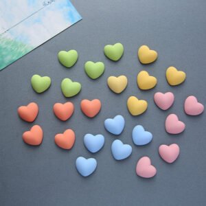wholesale adorable 3d morandi-colored heart fridge magnets, magnetic stickers for children&apos;s early education whiteboards, decorative stickers factory direct
