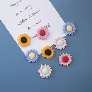 wholesale 3d sunflower magnetic fridge magnets, creative cute photo wall decorations, pvc 3d message stickers, ironstone factory direct
