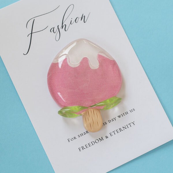 wholesale summer ice cream fridge magnets, magnetic stickers, creative cartoon, cute resin strawberries with jelly texture, home decorative message stickers factory direct