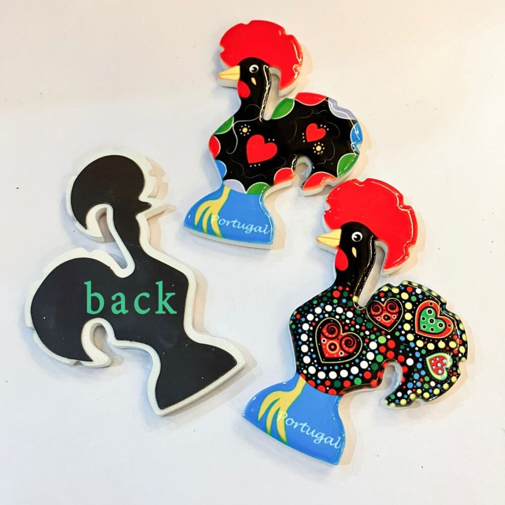wholesale rooster-shaped fridge magnets, travel souvenirs, home decorative crafts, creative ceramic factory direct