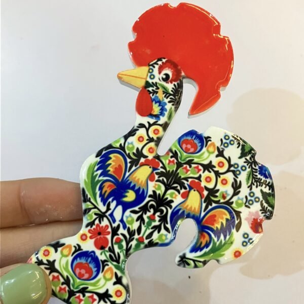 wholesale rooster-shaped fridge magnets, travel souvenirs, home decorative crafts, creative ceramic factory direct