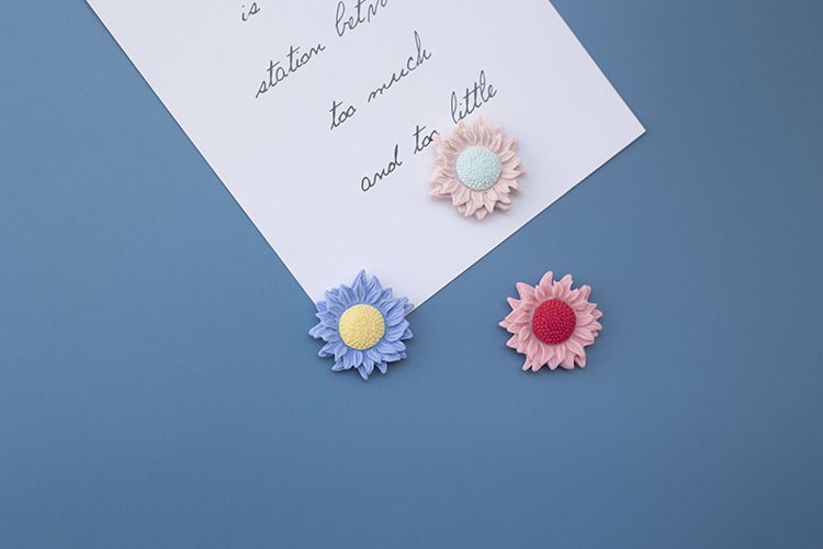 wholesale 3d sunflower magnetic fridge magnets, creative cute photo wall decorations, pvc 3d message stickers, ironstone factory direct