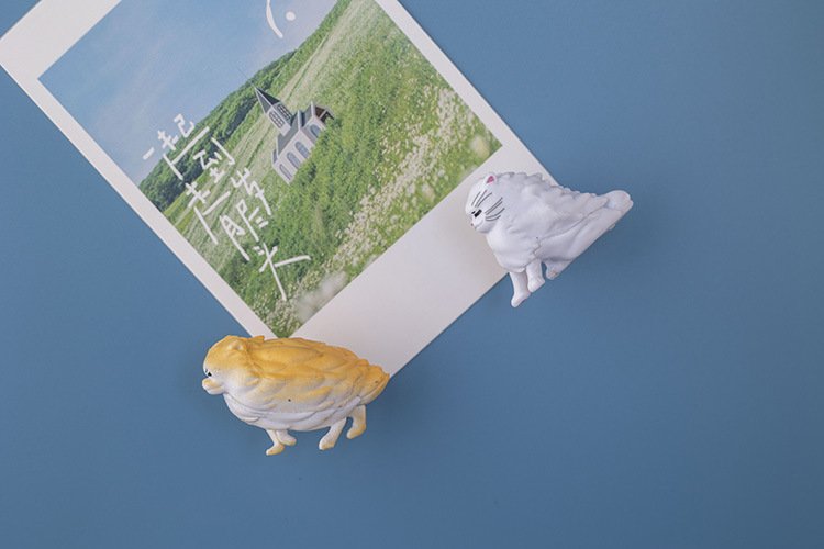wholesale adorable windblown cats and dogs fridge magnets, magnetic stickers, home decorations, ins personalized creative cartoons, 3d magnetic stickers factory direct