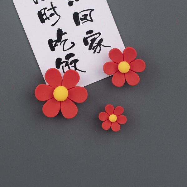 wholesale adorable daisies, elegant flowers, ins japanese style fresh 3d resin magnetic stickers for fridge magnets factory direct