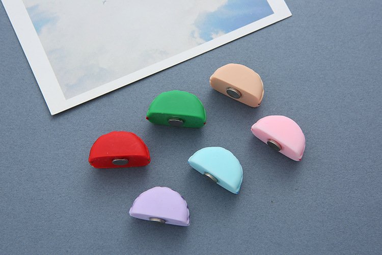 wholesale half french macaron 3d food fridge magnets, magnetic stickers, tempered glass door panel fridge decorative stickers factory direct