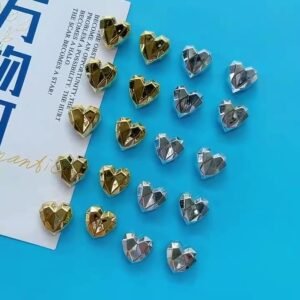wholesale adorable 3d electroplated heart fridge magnets, magnetic stickers for children&apos;s early education whiteboards, decorative stickers, magnets factory direct