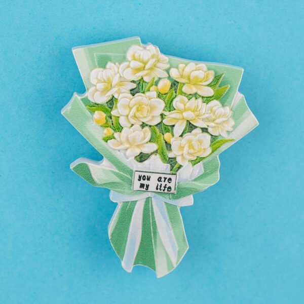 wholesale realistic resin 3d bouquet fridge magnets, creative magnets with roses, sunflowers, lilies, cultural and creative gifts factory direct