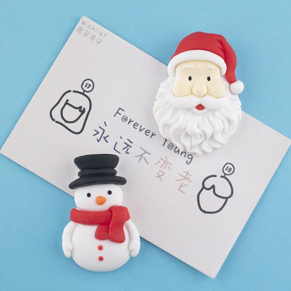 wholesale christmas themed fridge magnets: santa claus, santa&apos;s head, reindeer, snowman, christmas tree factory direct