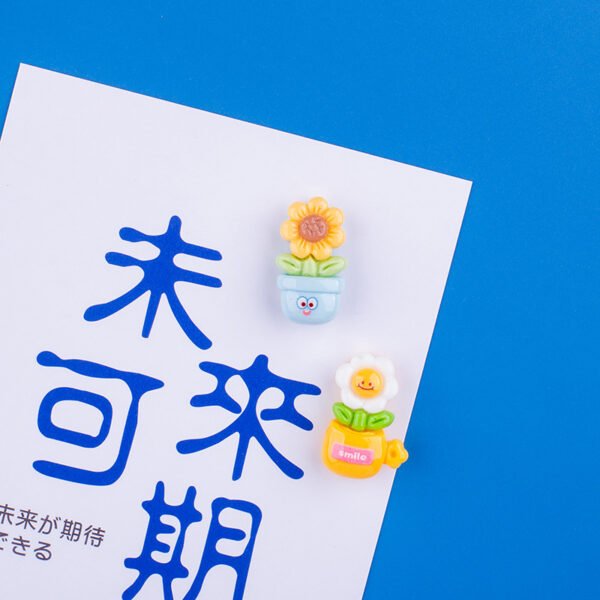 wholesale cactus fridge magnets, creative cute cartoon 3d magnetic stickers, iron decorative message stickers factory direct