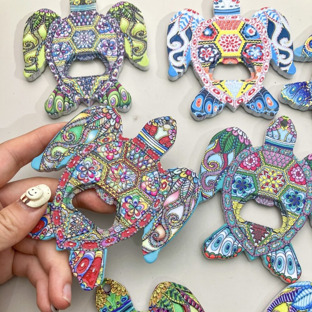 wholesale turtle bottle opener fridge magnets, melamine material with embossed texture and gold-plated craftsmanship, cute design magnets factory direct