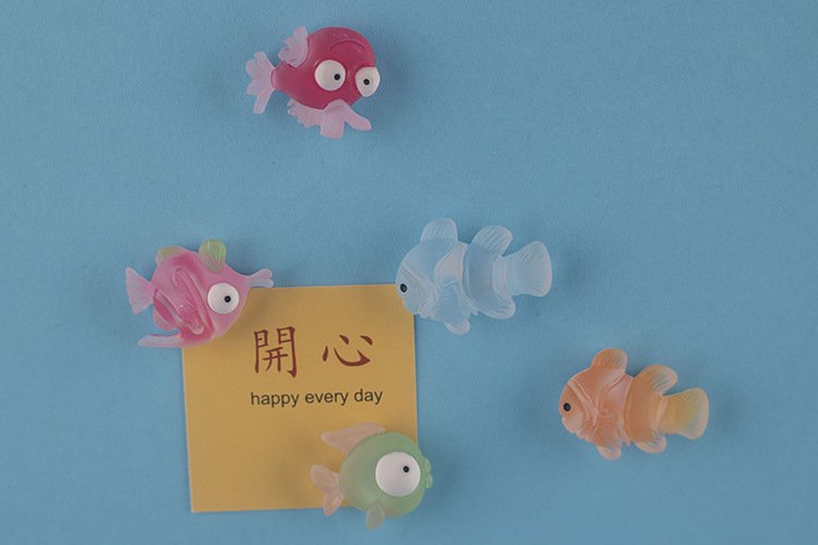 wholesale cartoon marine animals and fish creative fridge magnets, magnetic stickers, ironstone, home decorations, children's magnetic stickers set factory direct
