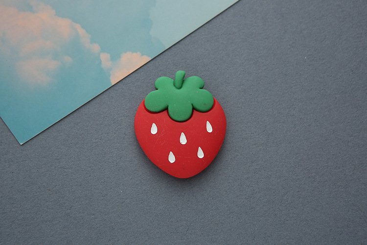 wholesale cute strawberries, carrots, avocados, cherries fruit fridge magnets, 3d  factory direct