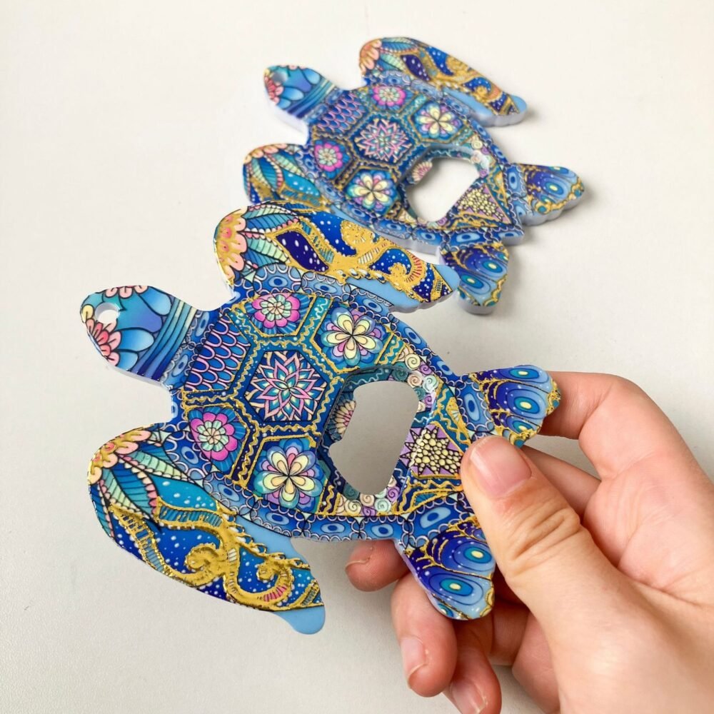 wholesale turtle bottle opener fridge magnets, melamine material with embossed texture and gold-plated craftsmanship, cute design magnets factory direct