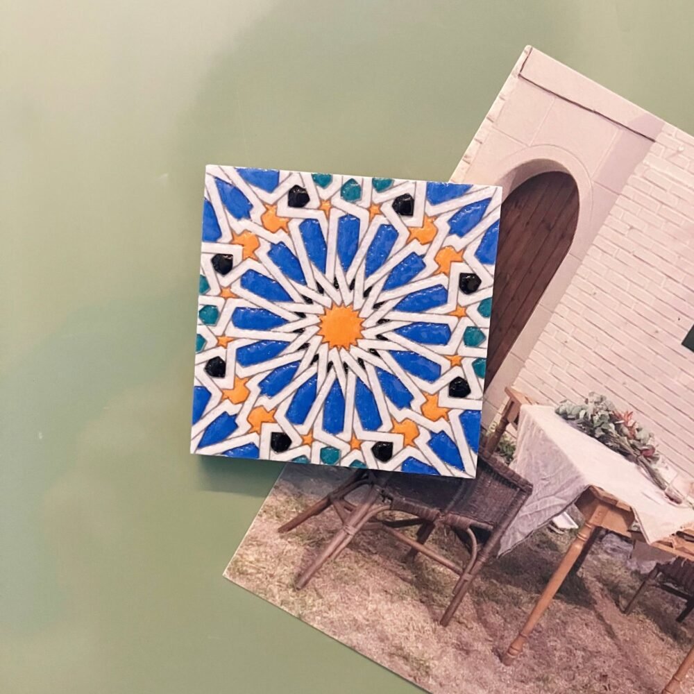 wholesale ceramic glaze-stacking fridge magnets with glaze texture, retro style, moroccan style soft magnets factory direct
