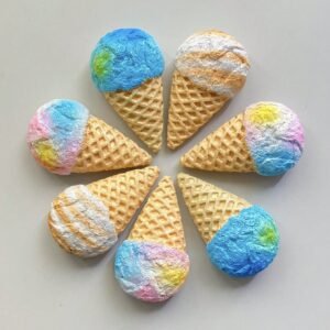 wholesale cartoon resin painted craftsmanship, cute ice cream-shaped fridge magnets for home daily decorations factory direct