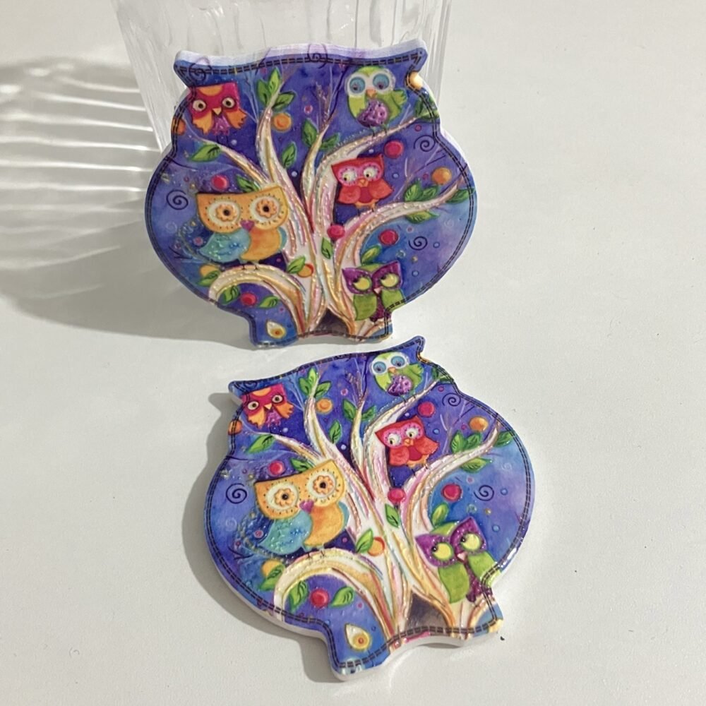 wholesale owl ceramic fridge magnets with embossed craftsmanship and 3d texture for home daily decorations factory direct
