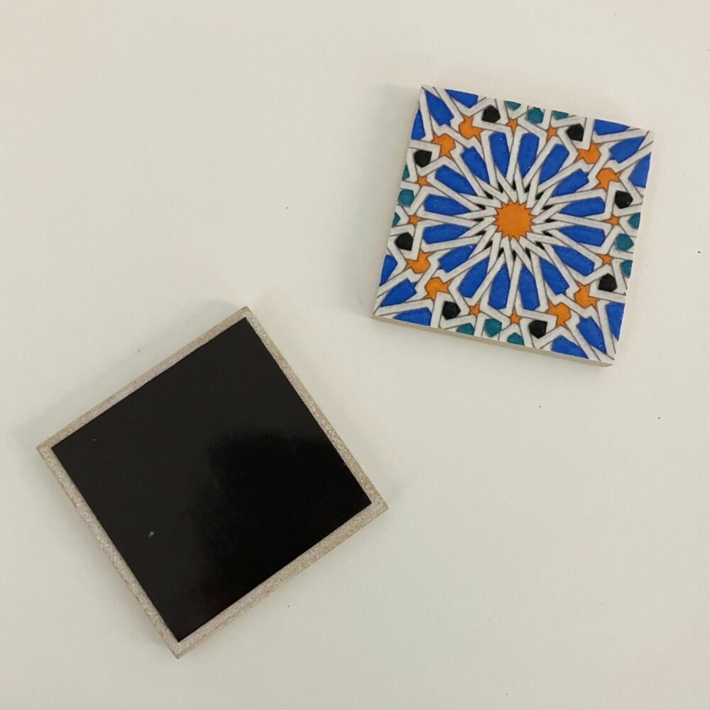wholesale ceramic glaze-stacking fridge magnets with glaze texture, retro style, moroccan style soft magnets factory direct