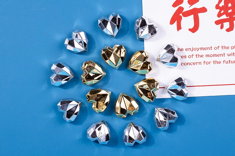wholesale adorable 3d electroplated heart fridge magnets, magnetic stickers for children's early education whiteboards, decorative stickers, magnets factory direct