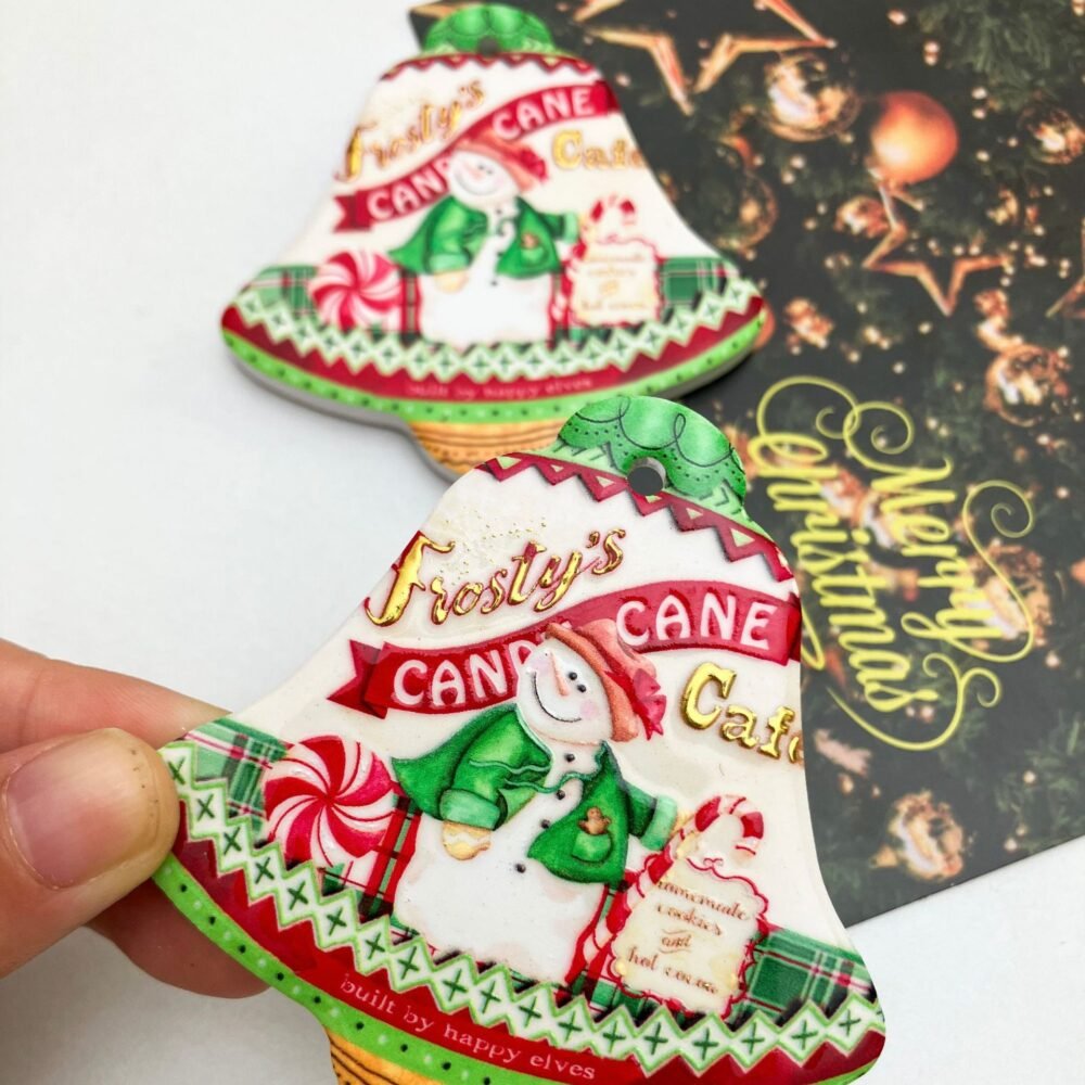 wholesale bell christmas ceramic fridge magnets, gold-plated craftsmanship, 3d texture, unique and creative fridge magnets factory direct