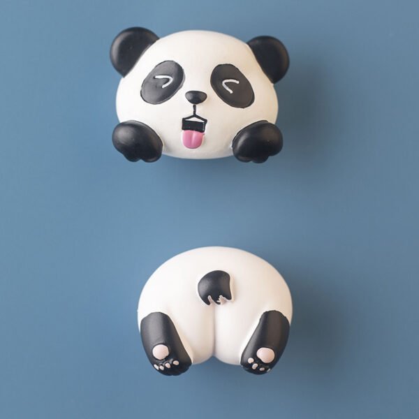 wholesale panda and shiba inu animal rear fridge magnets, decorative stickers, cartoon animal rear, creative modern minimalist magnetic stickers, resin factory direct