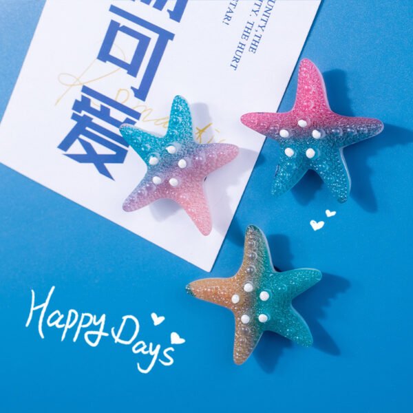 wholesale cute ocean-style shell and starfish resin fridge magnets, 3d magnetic stickers, ironstone slotted board decorative magnetic stickers factory direct