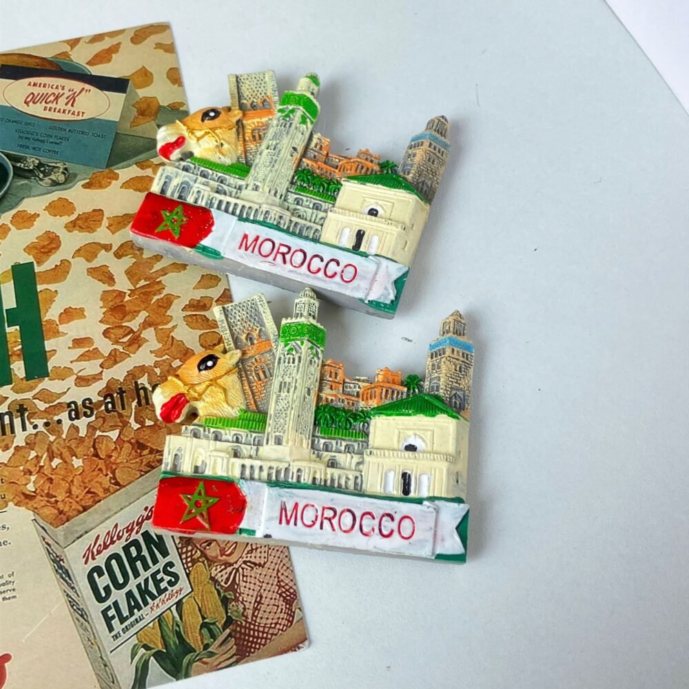wholesale 3d travel scenery, architectural, and figurine souvenirs, hand-painted resin fridge magnets for home decoration and daily use factory direct
