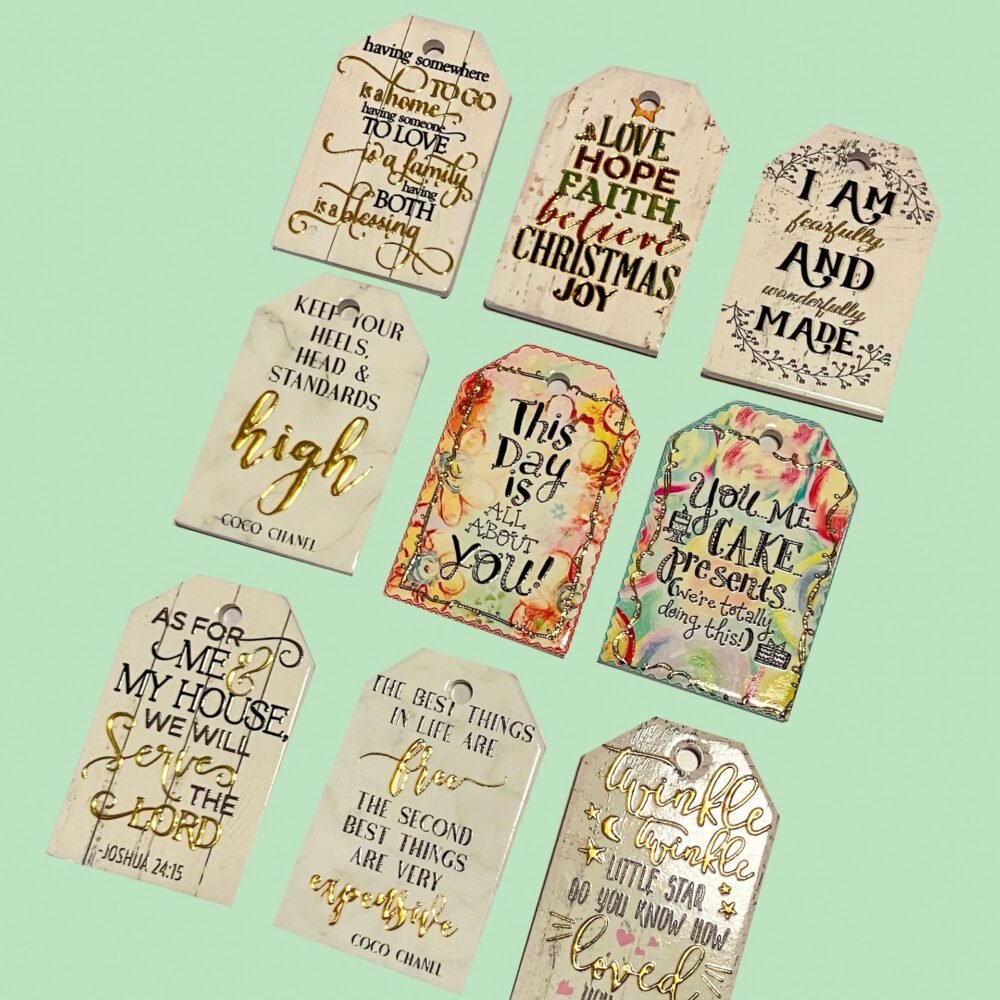 wholesale gold-plated embossed ceramic fridge magnets, bookmark with heartwarming words factory direct