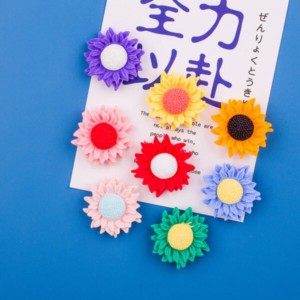 wholesale flower magnetic stickers, sunflower thumbtacks, flat head nails, kindergarten creative ins art thumbtacks, message decorations factory direct