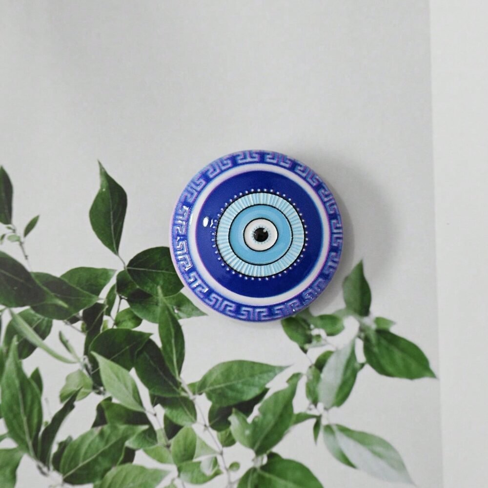 wholesale round evil eye pattern fridge magnets with 3d printed circular embossing for home decoration and daily use factory direct