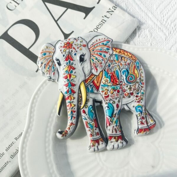 wholesale adorable elephant fridge magnets with bohemian style patterns, resin material and 3d embossed craftsmanship, souvenirs for travel factory direct