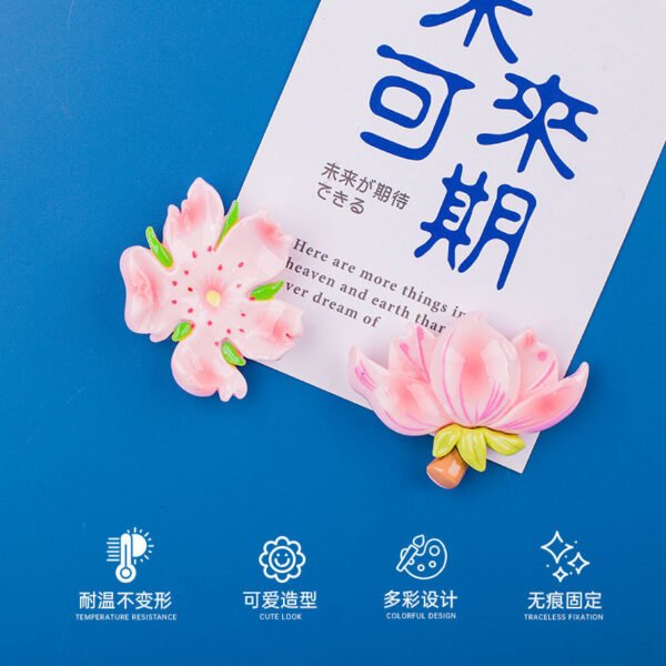 wholesale fresh country flower fridge magnets, peach blossom magnets, creative whiteboard cartoon magnetic stickers, fixing photos and message boards factory direct