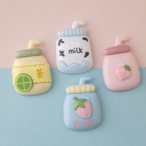 wholesale 3d simulated baby bottles and drink bottles, cute summer fridge magnets, flower magnetic decorations, iron magnets for fridge decorations factory direct