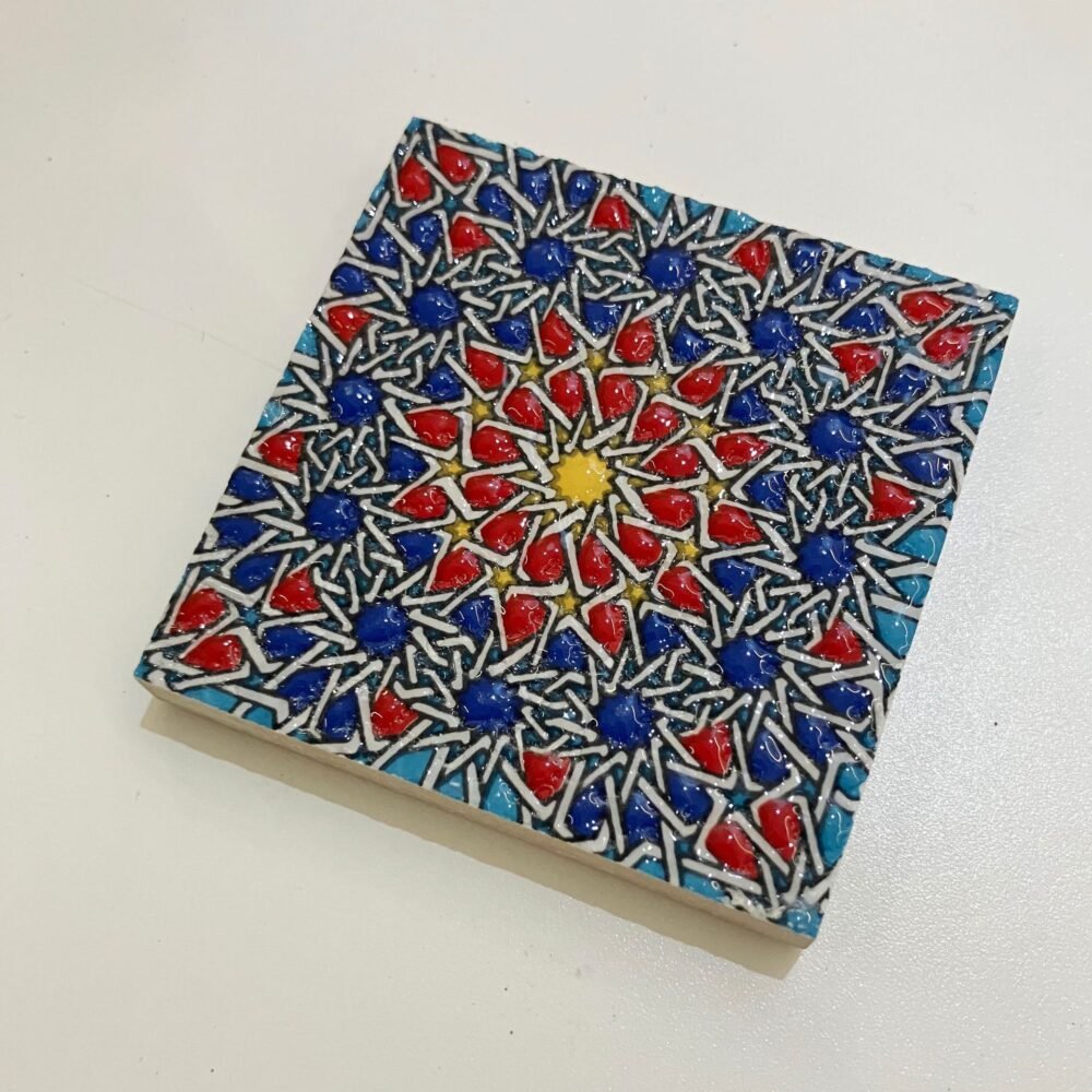 wholesale ceramic glaze-stacking fridge magnets with glaze texture, retro style, moroccan style soft magnets factory direct