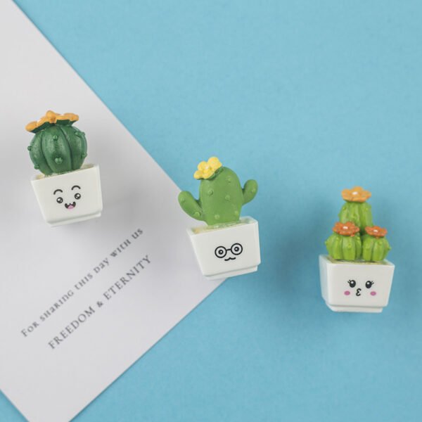 wholesale cactus and succulent green plant fridge magnets, magnetic stickers, 3d home decorations set, ironstone factory direct