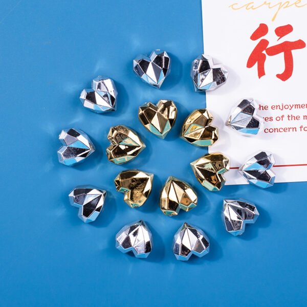 wholesale adorable 3d electroplated heart fridge magnets, magnetic stickers for children&apos;s early education whiteboards, decorative stickers, magnets factory direct