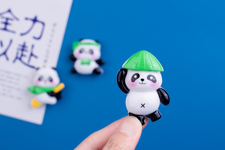 wholesale cute panda cartoon fridge magnets, 3d magnetic iron for fridge doors, home iron cabinets, and entrance decorations factory direct