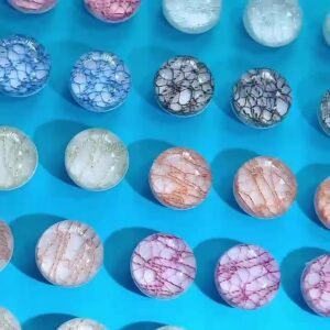 wholesale morandi ins ice-crack magnetic fridge magnets, mini semi-circular magnets, cute home decorative magnetic clips, message stickers factory direct