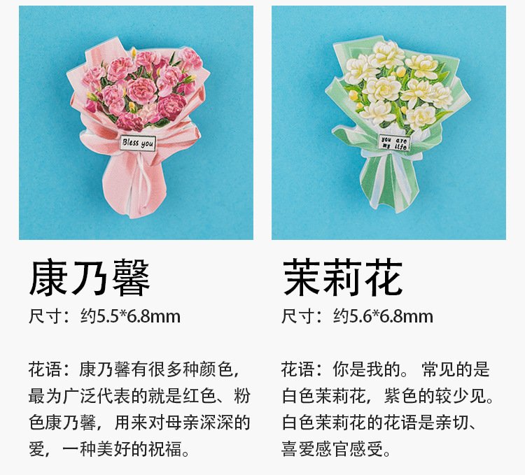 wholesale realistic resin 3d bouquet fridge magnets, creative magnets with roses, sunflowers, lilies, cultural and creative gifts factory direct
