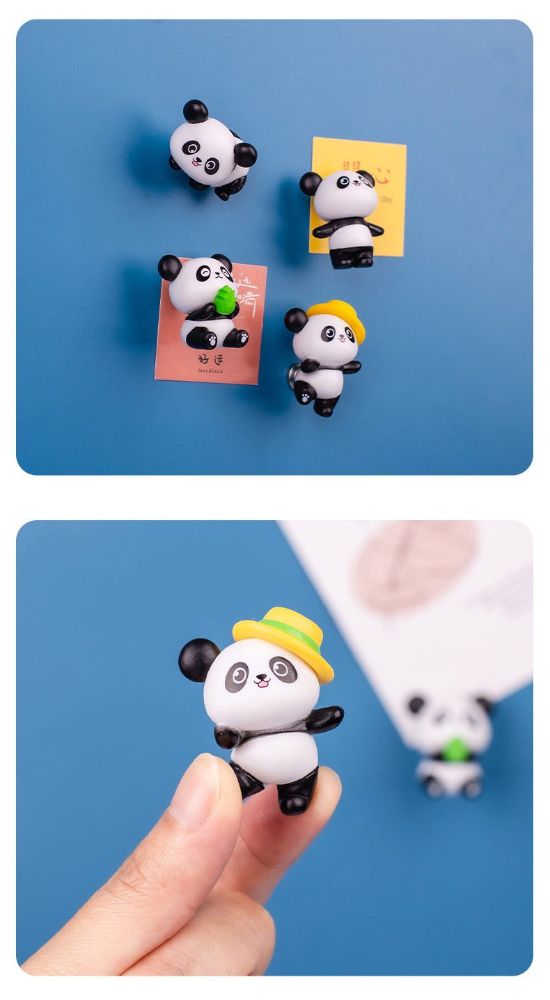 wholesale adorable panda fridge magnets, magnetic attraction, 3d creative travel cultural souvenirs, gifts, magnetic home decorations factory direct