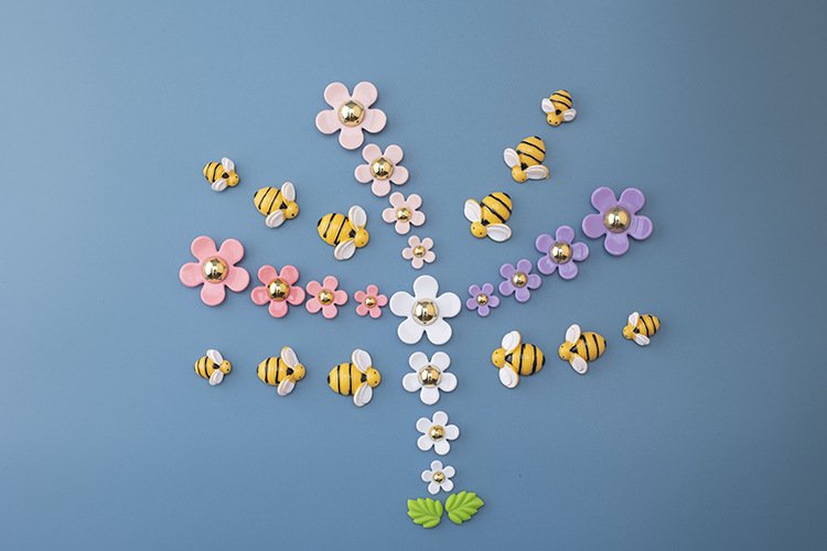 wholesale fresh flower daisies sunflower minimalist fridge stickers, magnetic decorative stickers, minimalist magnetic stickers factory direct